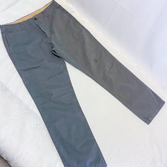 Men's GAP Pants Lived In Straight Shadow Gray Cotton Khaki Semi-Casual Jean - Picture 9 of 11